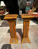 Pair of Bamboo Plant Stand Pillars