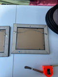 Pair of Small Black Frames With Vintage Farmer Print