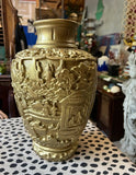 Detailed Gold Large Vase