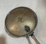 Pair of Vintage Silver Silent Butler and Serving Dish With Spout and Wooden Handles