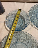 Small Collection of Blue Glass Plates and Bowls- Set of 5