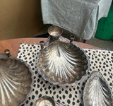 Instant Collection of Silver Shell Trays With Candleholders- Set of 6