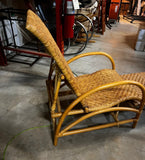 1970s Hemingway Rattan Lounge Chair With Extendable Footrest