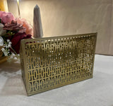 Small Brass Filigree Desk Accessory/Organizer