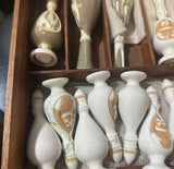 Vintage Ceramic Hand Painted Chess Set- Set of 32