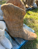 Pair of Oversize Jumbo Concrete Cowboy Boot Planters