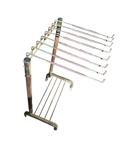 Vintage MCM Brass Trouser Trolly