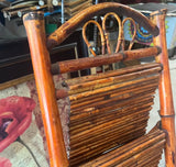 Vintage Standing Bamboo Magazine Rack