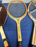 Vintage Collection of Spalding and Slazenger Wooden Tennis Rackets With Zephyr Press