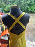 Vintage Aiden Mattox Yellow Silk Dress