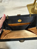 Small Black Hand Bag With Gold and Jewel Accents *Missing Jewels
