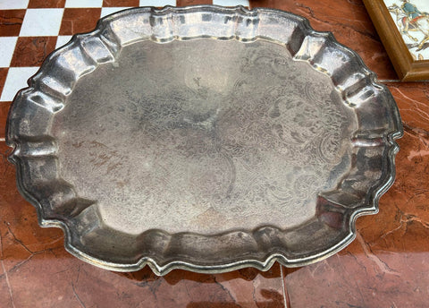Silver Footed Serving Tray
