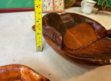 Trio of Wooden Offering Hands Bowls