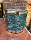 Green Faux Malachite Champagne Holder