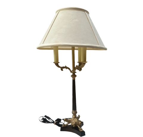 Skinny Brass Lion Footed Table Lamp
