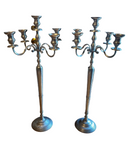 Pair of Oversized Vintage Silver Candelabras