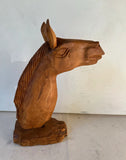 Wooden Carved Donkey Sculpture