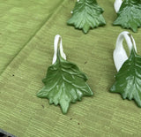 Ceramic Leaf Napkin Rings- Set of 8