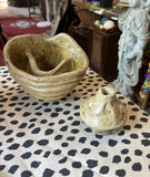Pair of Handmade Pottery Vase and Bowl
