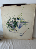 Signed Watercolor Painting of a Tree