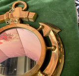1970s Brass Nautical Anchor Mirror