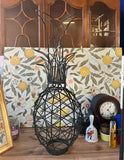 Modern Style Black Wired Pineapple Sculpture