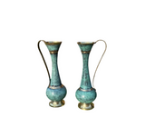 Pair of Brass Skinny Pitchers/Vases