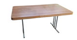 Vintage Mid-Century Chrome and Laminate Dining Table With Extended Leaf