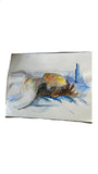 Colorful Abstract Painting of a Woman Laying Down