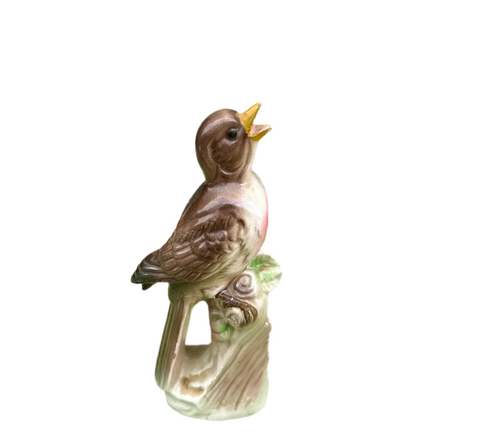 Vintage Brown, Ceramic Bird Figurine