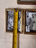 Trio of Double Framed Folding Gold Picture Frames