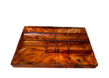 Flat Tortoiseshell Desk Organizer