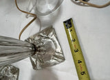 Pair of Glass Table Lamps With Glass Shades