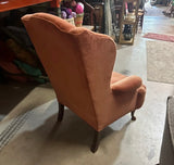 1970s Salmon Colored Cushioned Accent Chair