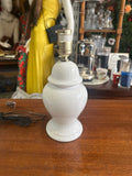 Small White Ceramic Ginger Jar Style Table Lamp