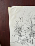 Abstract Drawing of Wildflowers