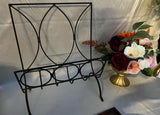 Black Metal Standing Magazine Rack