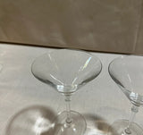 Pair of Simple Detailed Stemmed Martini Glasses