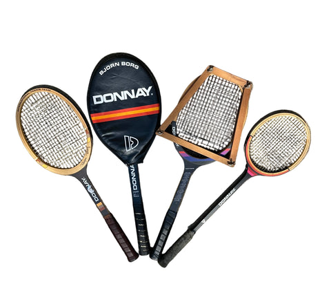 Collection of Vintage Björn Borg Tennis Rackets With Cover and Guard