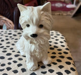 White Ceramic Small Dog Figurine