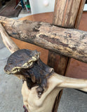 Large Religious Wooden Jesus on the Cross Sculpture