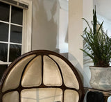 Large Wooden Vintage Balloon Chair