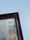 Vintage Photo in Detailed Wooden Frame
