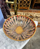 Peacock Ceramic Mid Century Bowl
