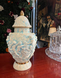 Hint of Blue Venetian Style Ceramic Jar