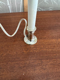 Small Silver Faux Candle Table Lamp