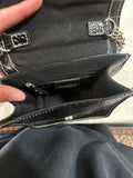 Small Back Faux Gator Skin Liz Claiborne Hand Bag With Chain Accents