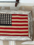 Large Vintage Framed American Flag