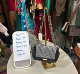 90's Talbot Black and Gray Crossbody Bag