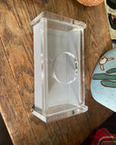 Vintage Lucite Tissue Box With Folding Lid